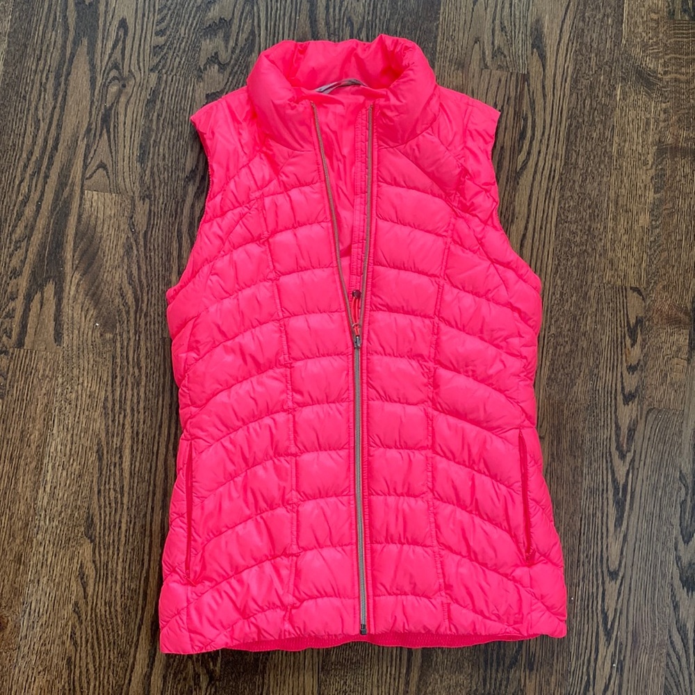 Bright pink Athleta puffer vest